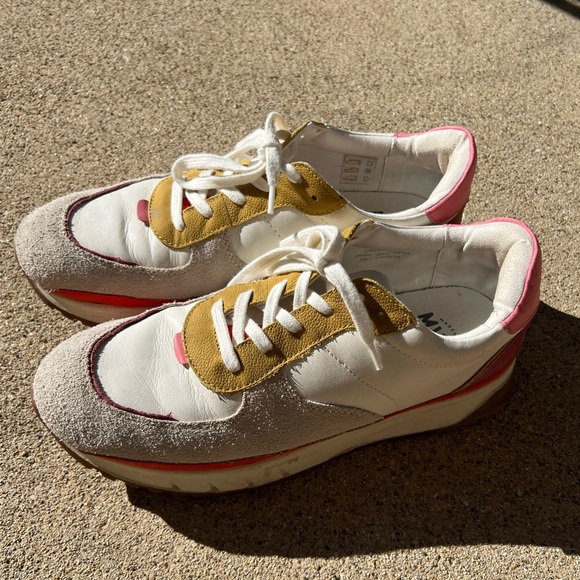 MADEWELL MWL Kickoff Trainer Sneakers Bright Colorblock Suede & Leather women 11 - Picture 3 of 9